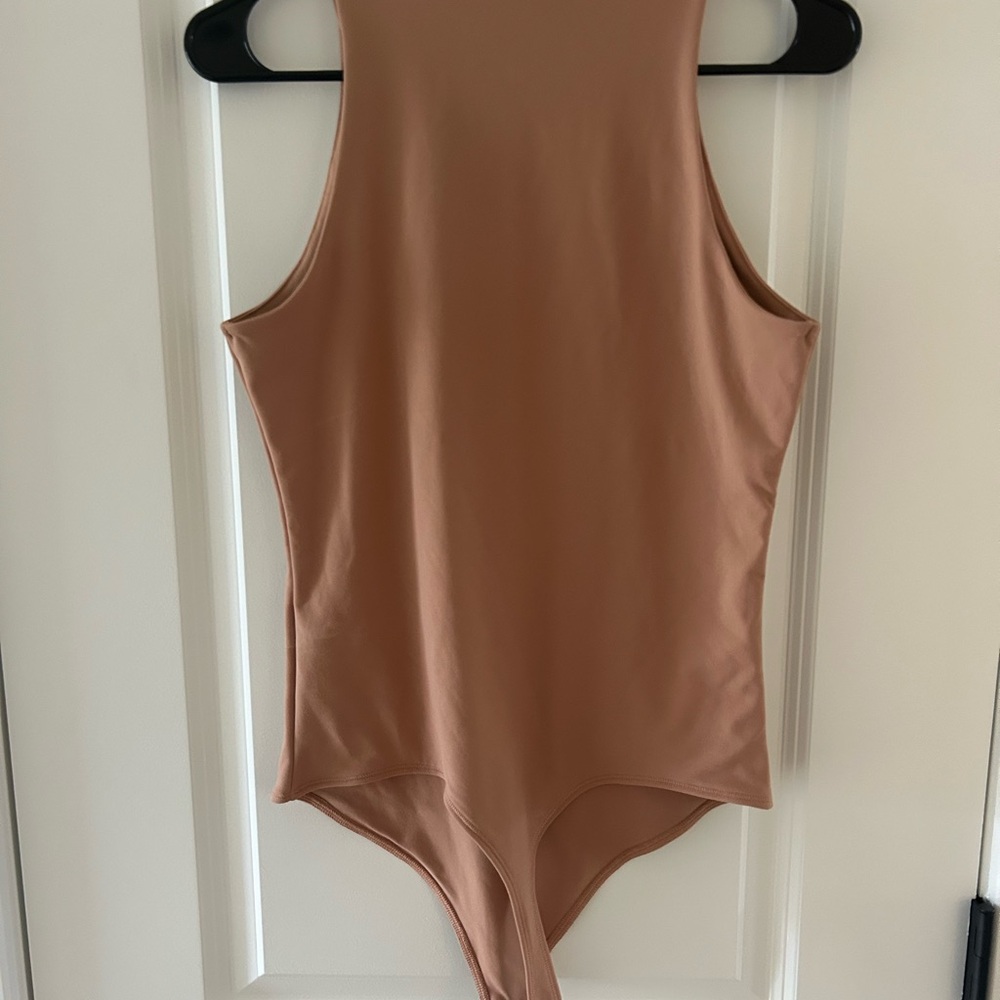 Abercrombie & Fitch Tan Bodysuit One Piece High Neck Sleeveless - Picture 3 of 3